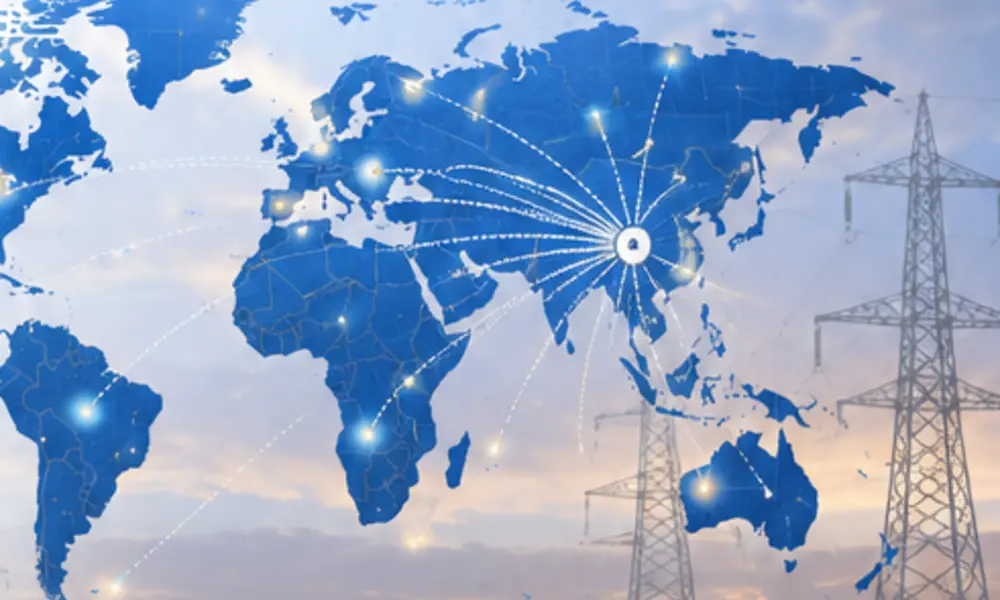 ZZ Steel global market map and transmission towers