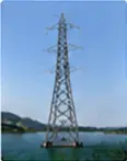 Suspension river crossing tower