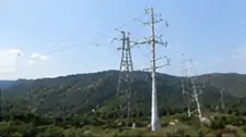 66kV power transmission project in a forested mountain region