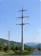 Transmission steel poles