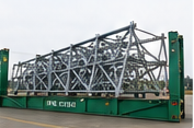 Steel structure on flat rack container