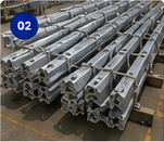 Bundled galvanized steel members