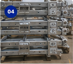 Marked and labelled galvanized components