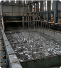 Rinsing galvanized components