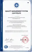 ISO 9001 quality management certificate