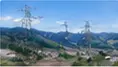 Transmission tower in mountainous area