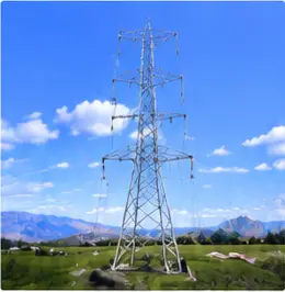Transposition tower in a mountain transmission corridor
